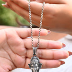 Ganesh ji Face Pendant - 925 Silver Jewellery Meera Jaipur