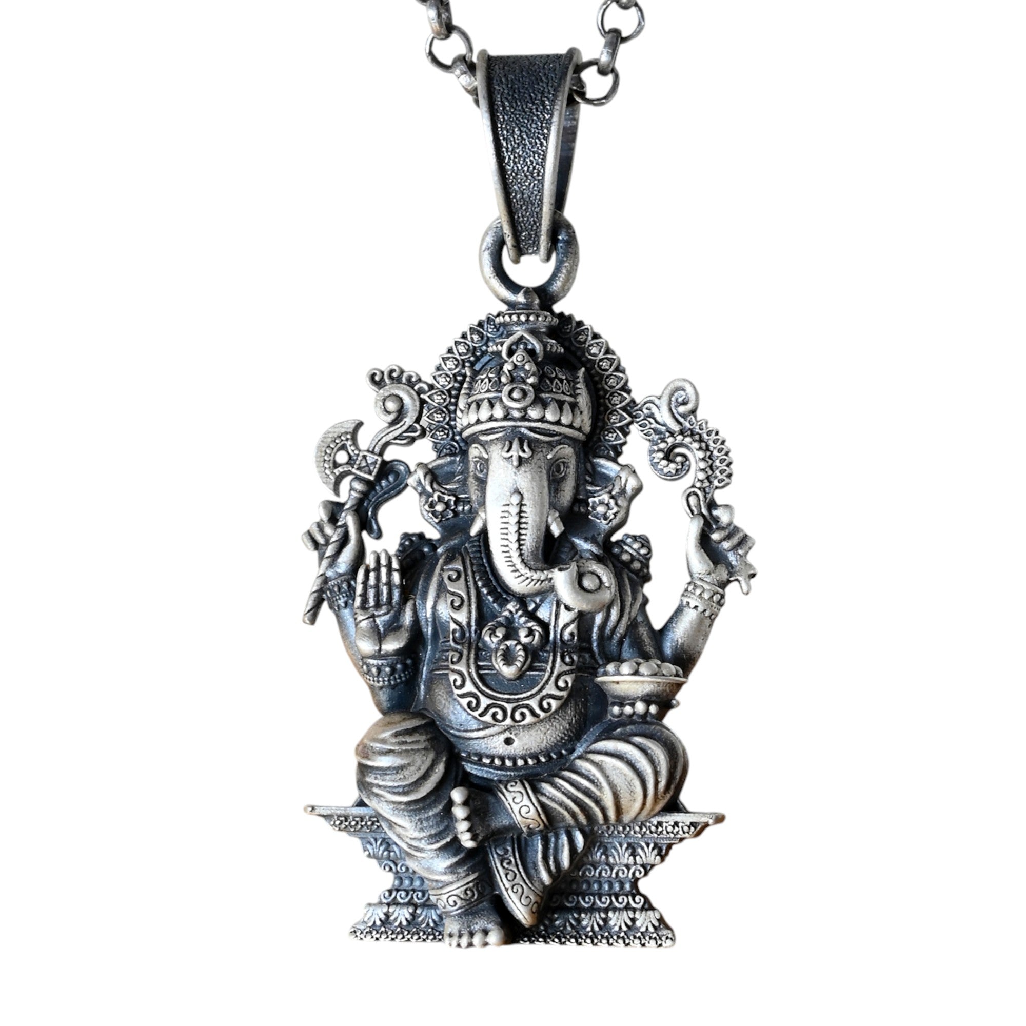 Ganesh ji Pendant - 925 Silver Jewellery Meera Jaipur