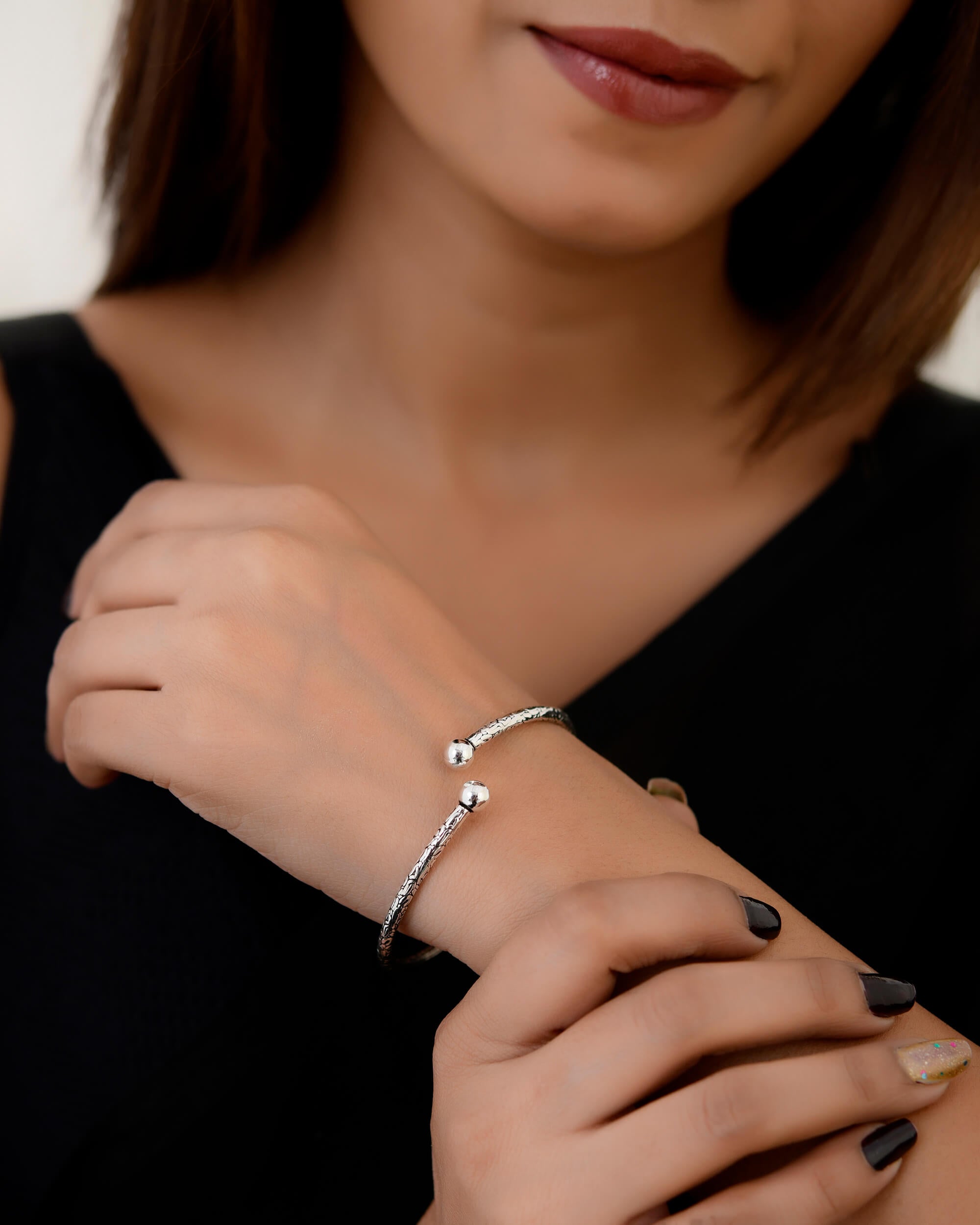 Gargi Silver Bangle - 925 Silver Jewellery Meera Jaipur