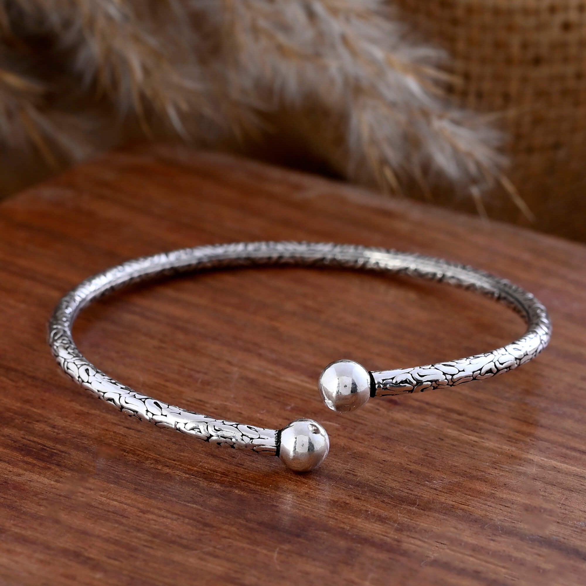 Gargi Silver Bangle - 925 Silver Jewellery Meera Jaipur