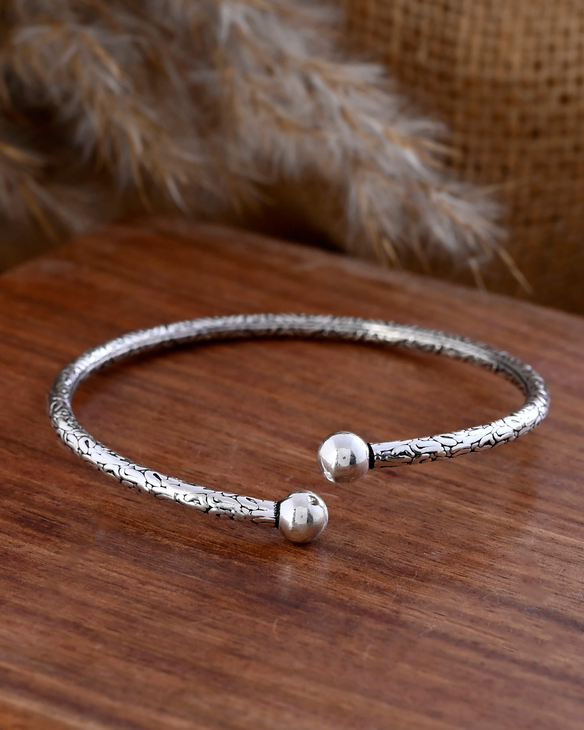 Gargi Silver Bangle - 925 Silver Jewellery Meera Jaipur