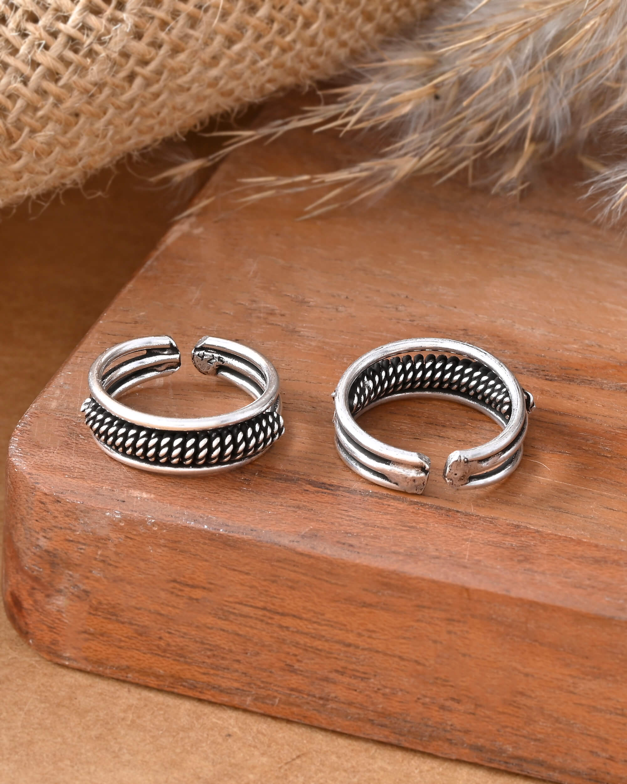Gatha silver toe ring - 925 Silver Jewellery Meera Jaipur