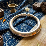 Pahadi Tribal Silver Bangle - 925 Silver Jewellery Meera Jaipur