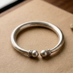 Pahadi Tribal Silver Bangle - 925 Silver Jewellery Meera Jaipur