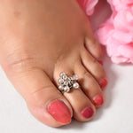 Ghoongroo silver toe ring 925 sterling silver - meera jaipur