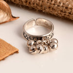 Ghoongroo silver toe ring 925 sterling silver - meera jaipur