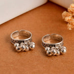 Ghoongroo silver toe ring 925 sterling silver - meera jaipur