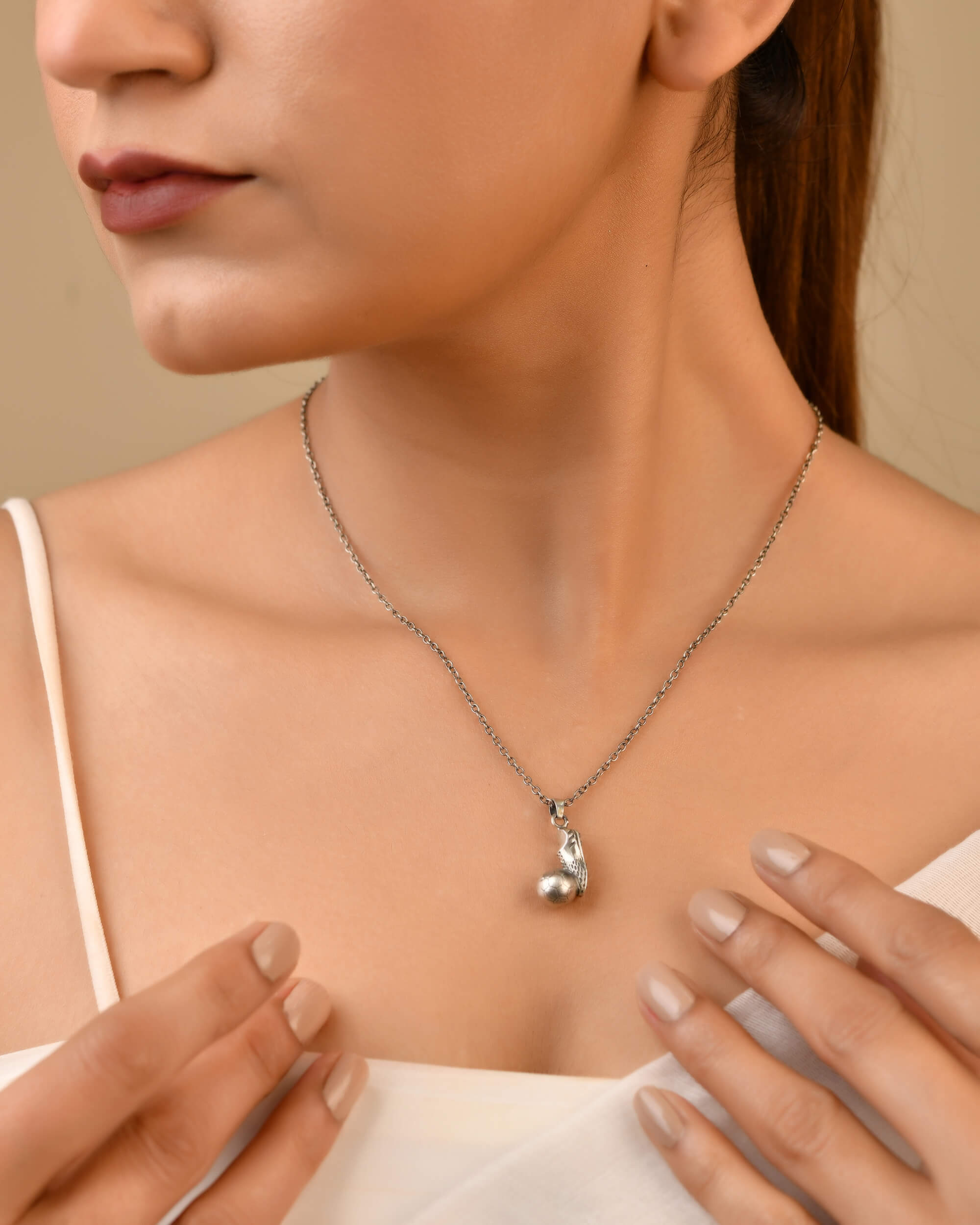 Goal Pendant - 925 Silver Jewellery Meera Jaipur