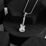 Guitar Silver Pendant - 925 Silver Jewellery Meera Jaipur
