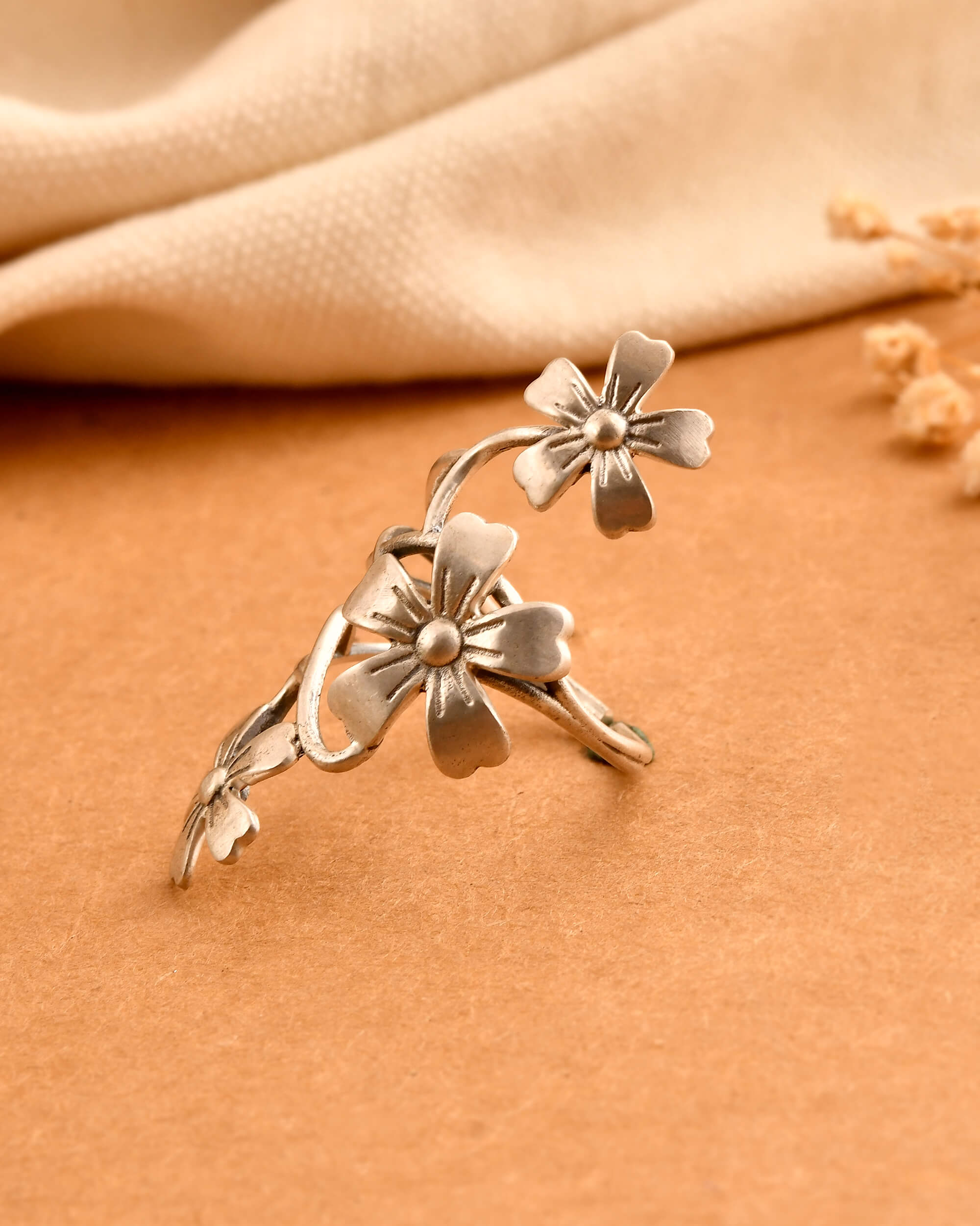 Gulika Twist Silver Ring - 925 Silver Jewellery Meera Jaipur