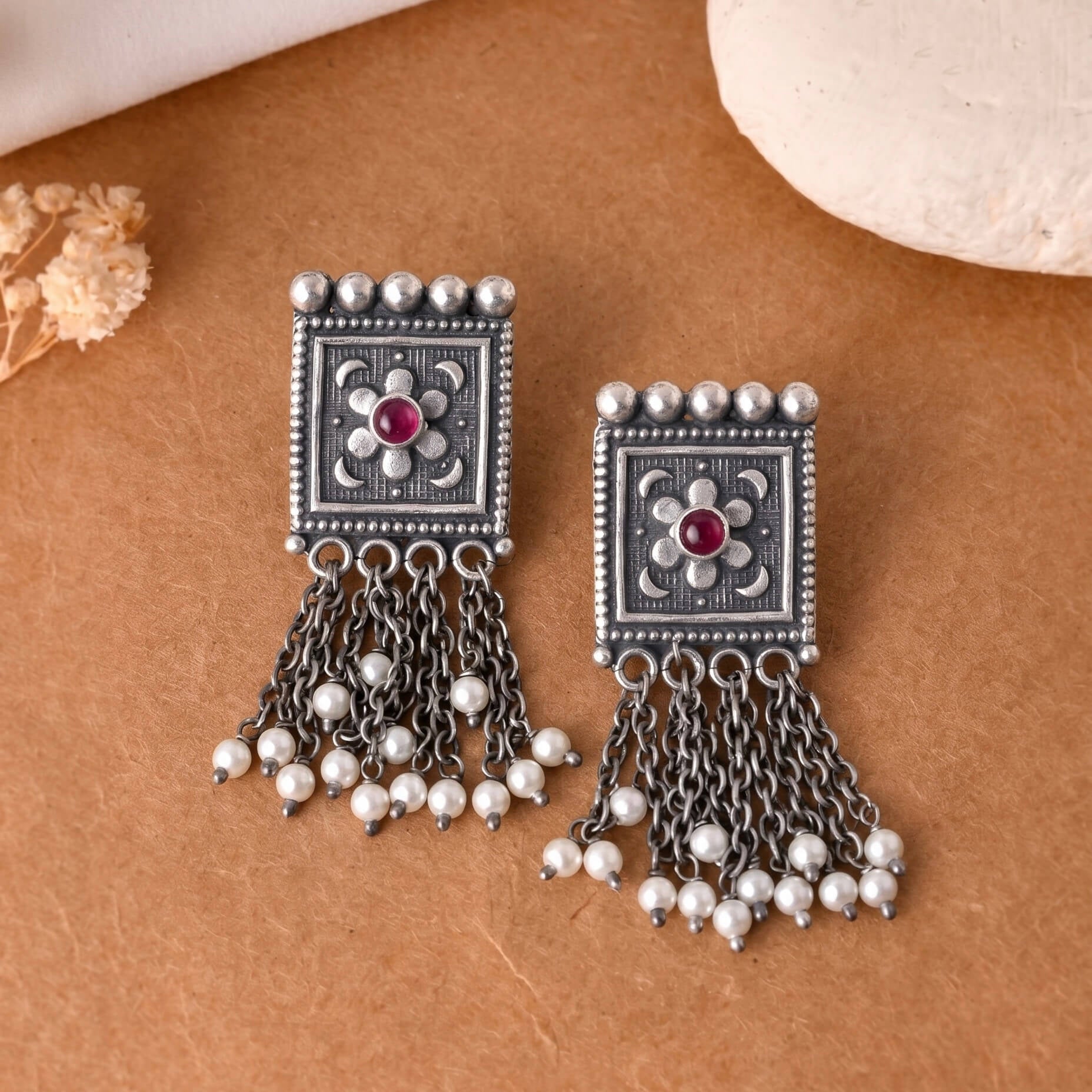 Hansa Silver Earring 931 sterling silver meera jaipur1
