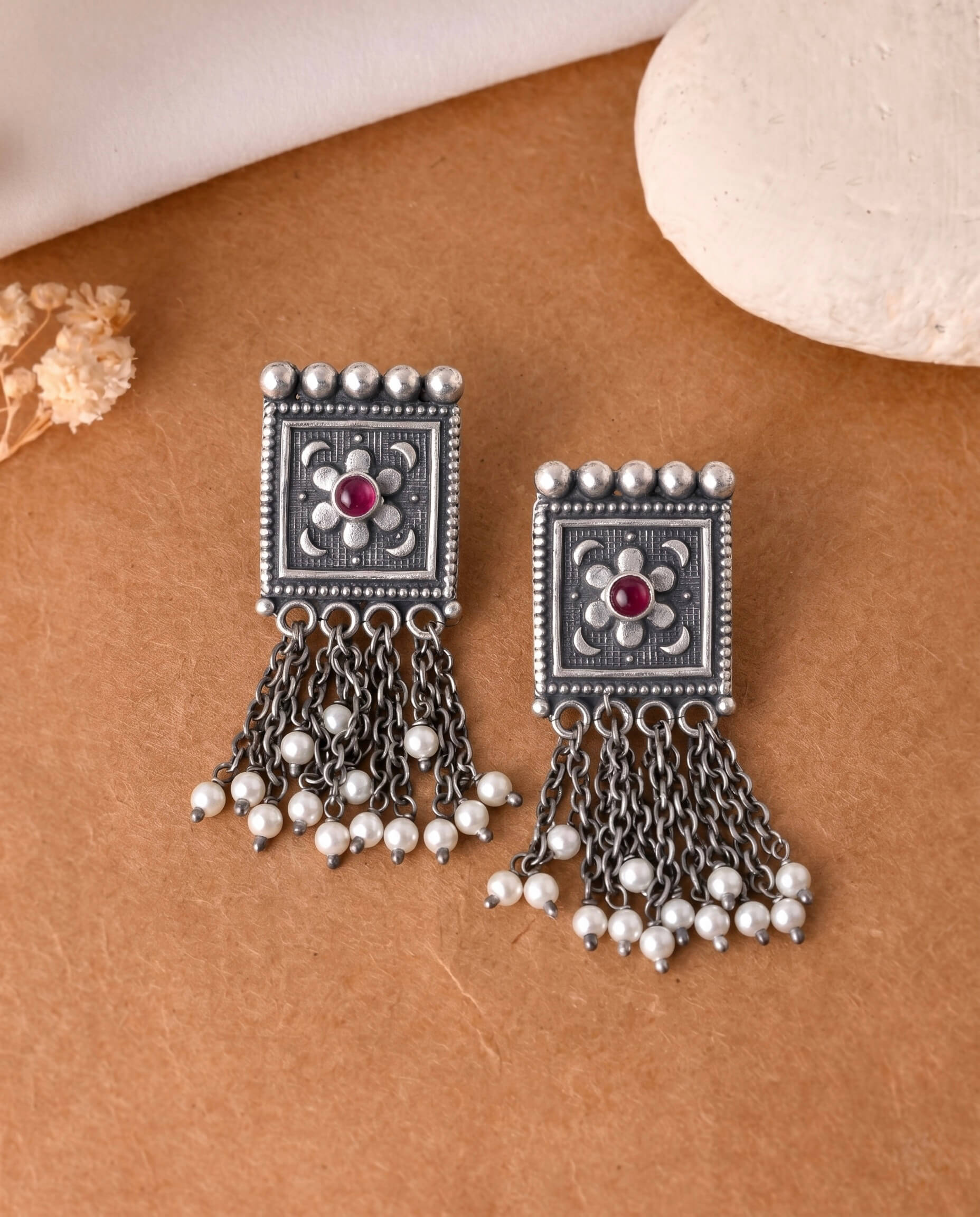 Hansa Silver Earring 931 sterling silver meera jaipur1