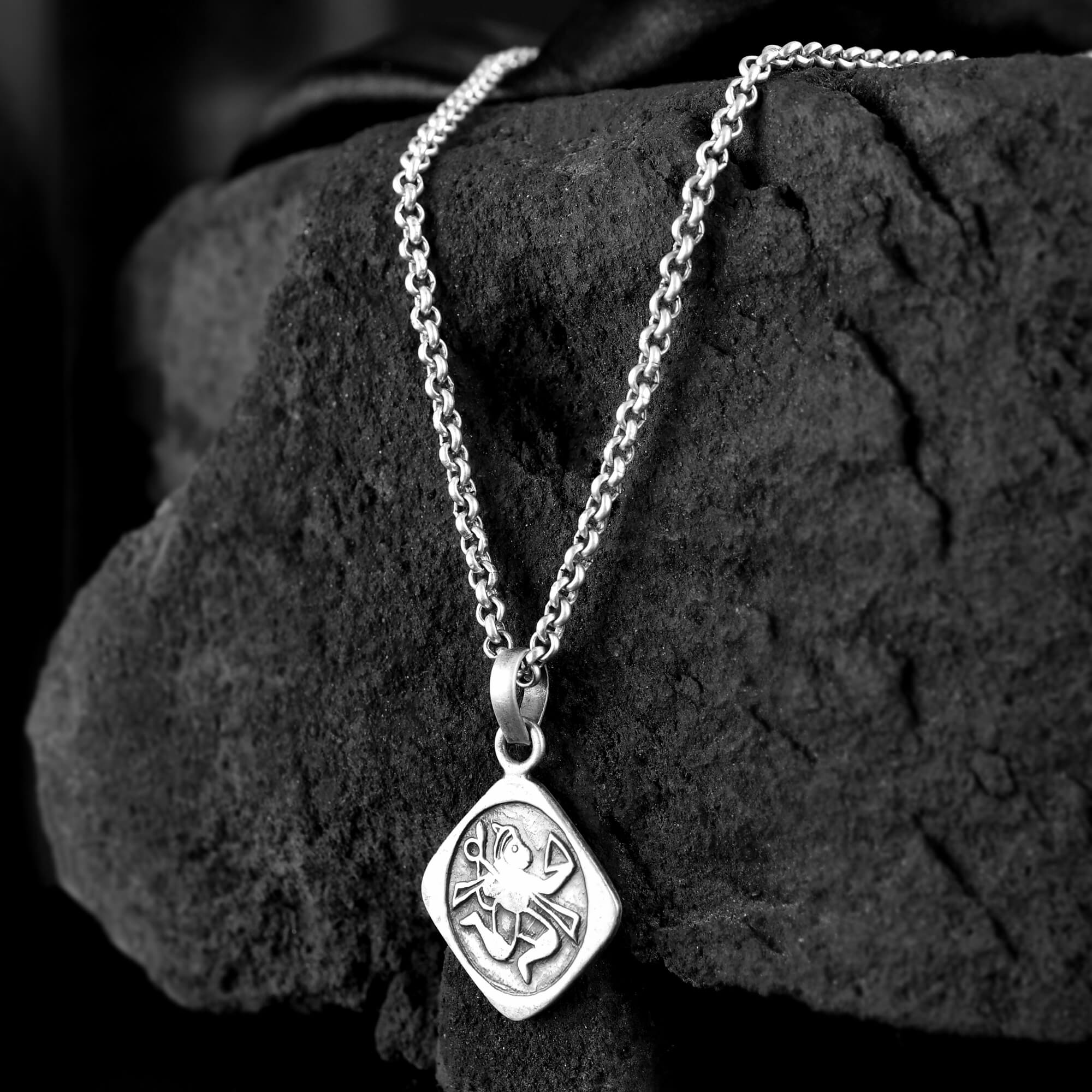 Hanuman silver pendant - 925 Silver Jewellery Meera Jaipur