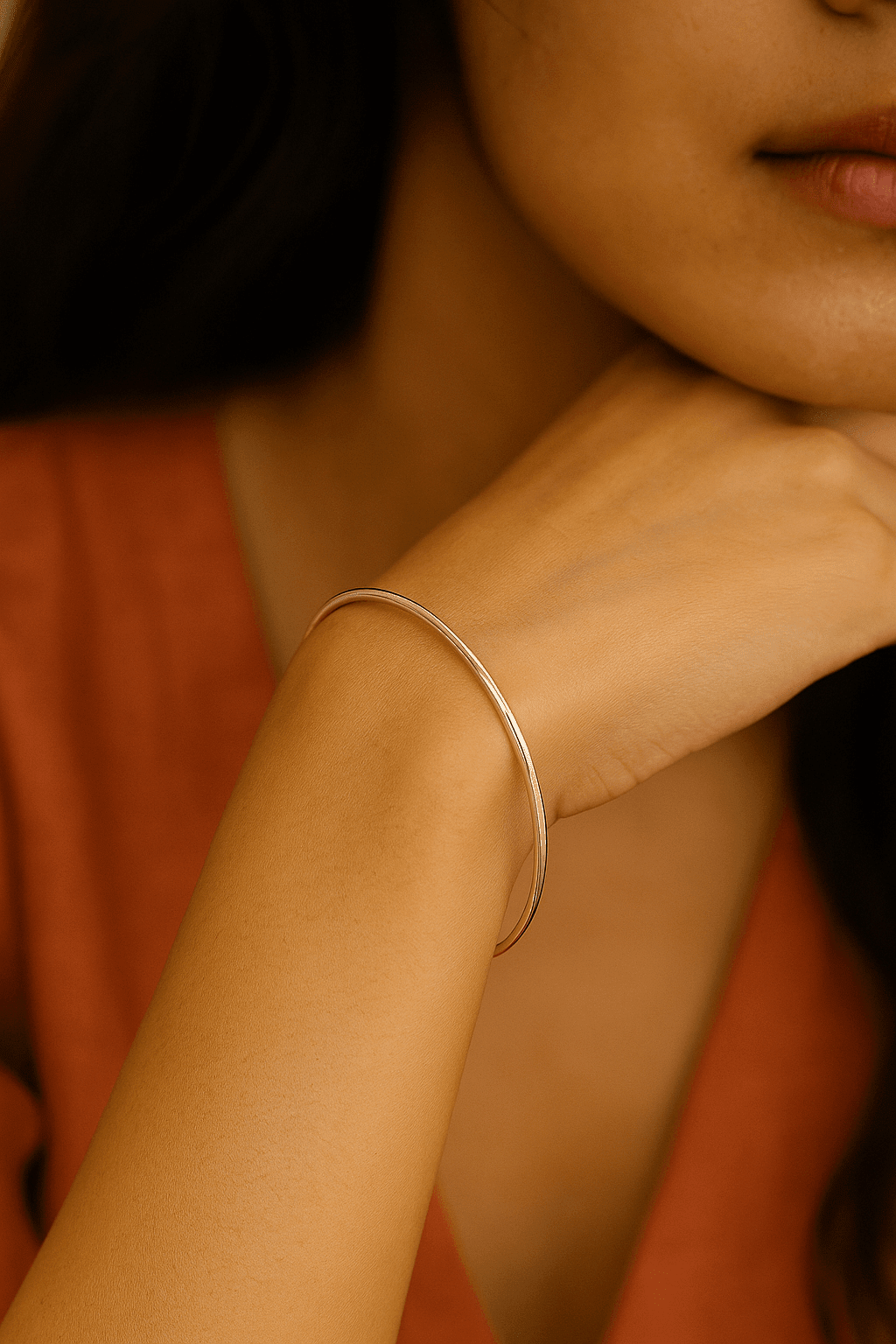 High Polish Plain Chudi Bangle - 925 Silver Jewellery Meera Jaipur