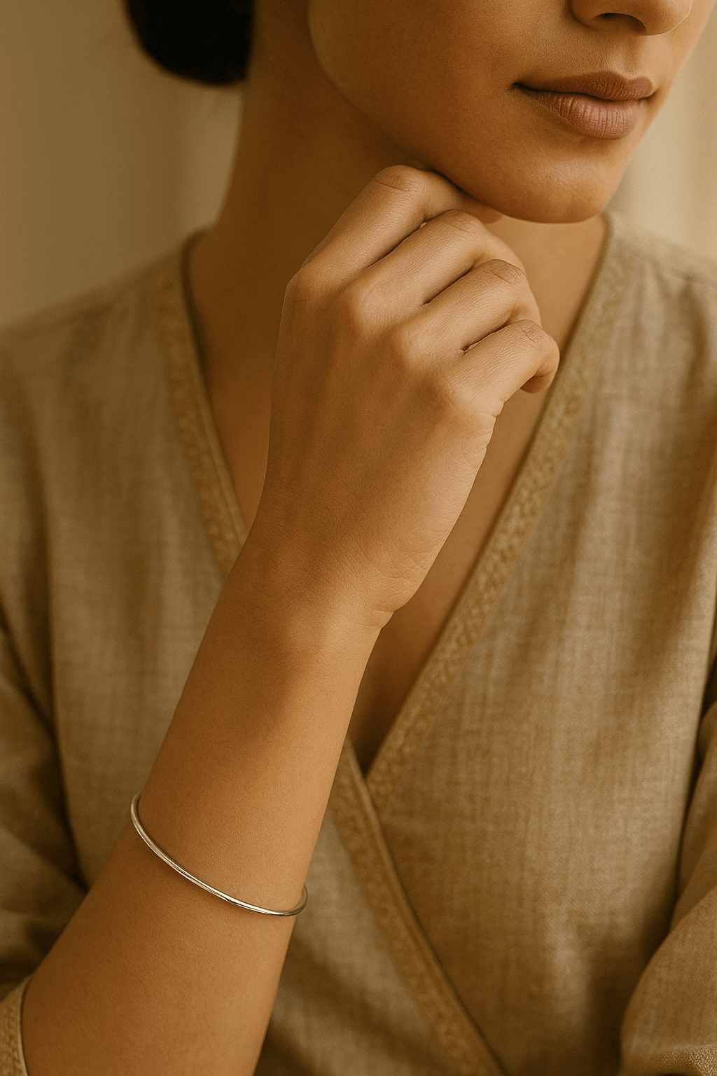 High Polish Plain Chudi Bangle - 925 Silver Jewellery Meera Jaipur
