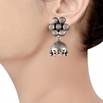 Pushp Small Jhumki - 925 Silver Jewellery Meera Jaipur