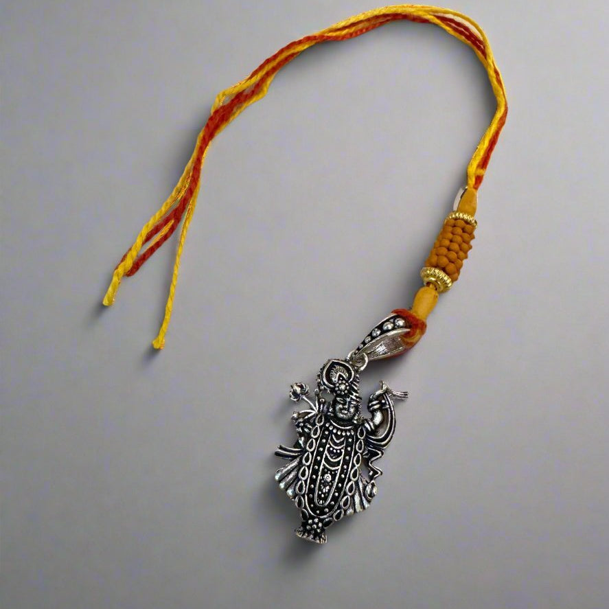 Bhabhi Silver Lumba Rakhi and Pendant - 925 Silver Jewellery Meera Jaipur