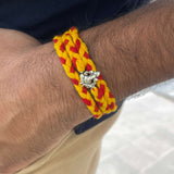 Silver Ganesha Rakhi with moli