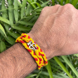 Silver Trishool Rakhi with moli