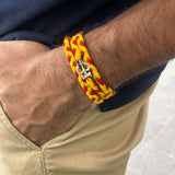 Silver Trishool Rakhi with moli