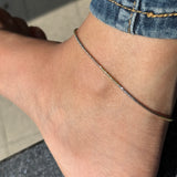 Three Tone Silver Anklet