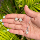 Pearl Bow Silver Set