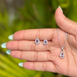 Teardrop Radiance Silver Set