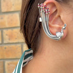 Peacock Earring Cuff - 925 Silver Jewellery Meera Jaipur
