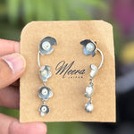 Shankh silver earrings latkan - 925 Silver Jewellery Meera Jaipur