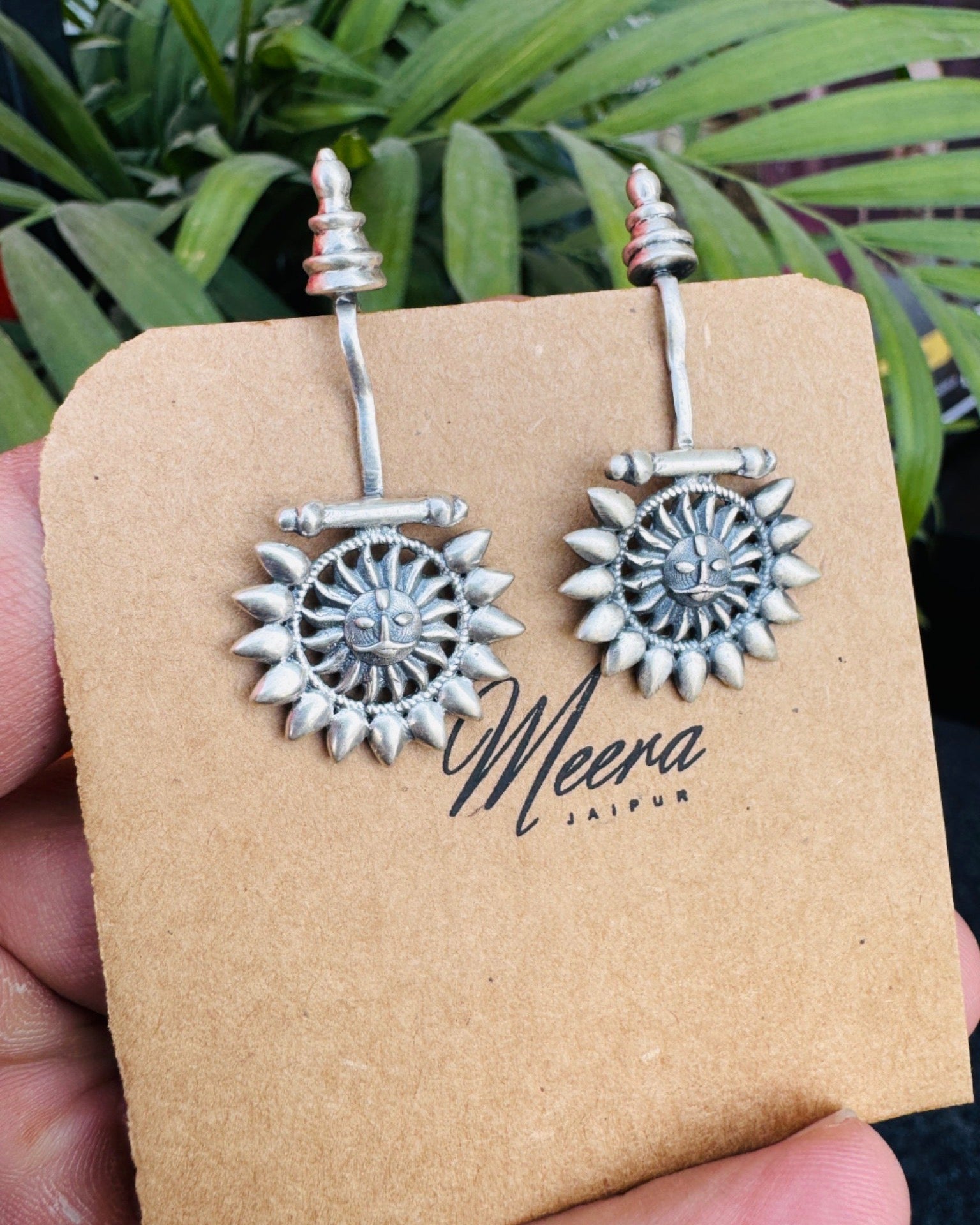 Surya silver earring cuff - 925 Silver Jewellery Meera Jaipur