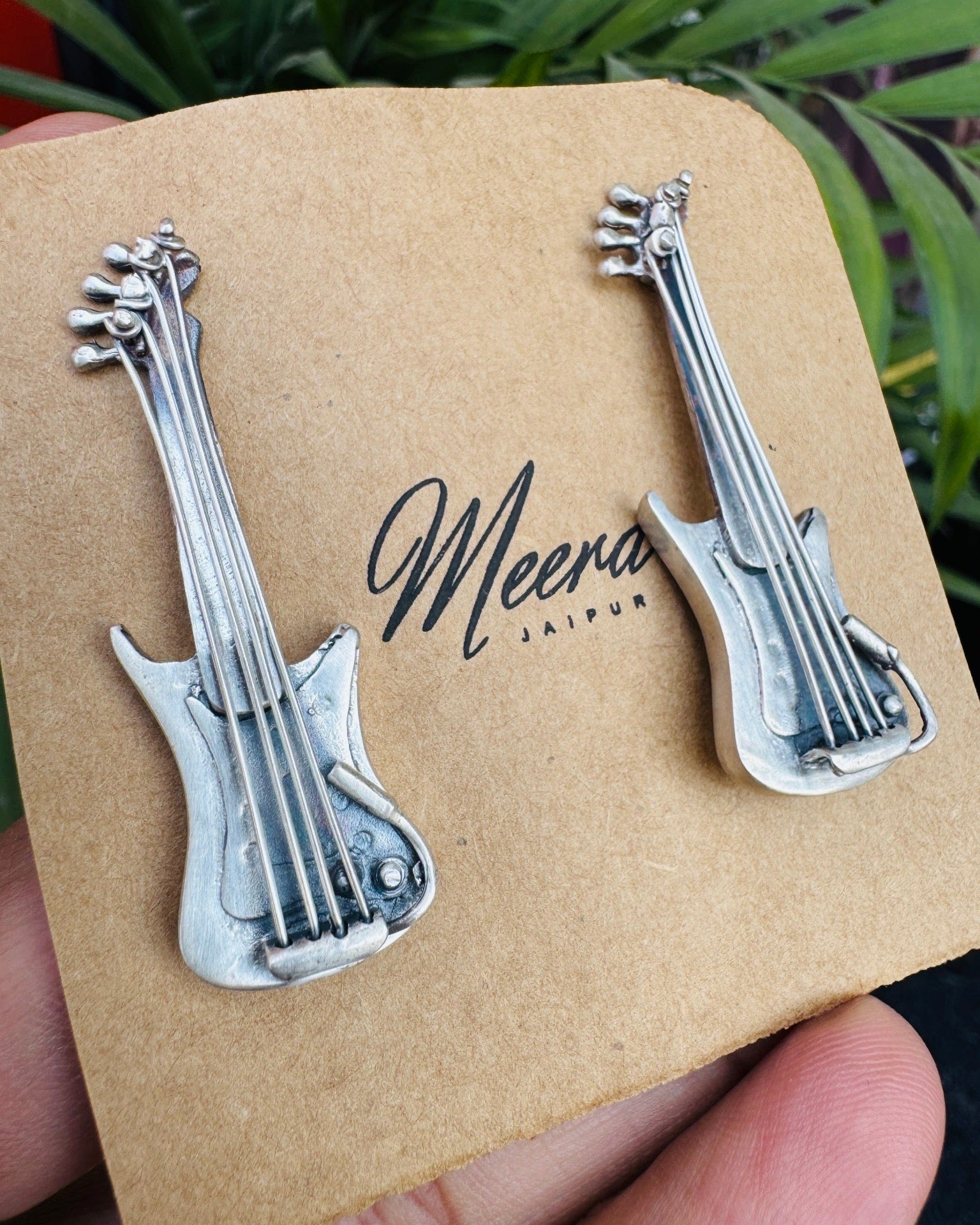 Guitar silver studs - 925 Silver Jewellery Meera Jaipur