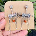 Damroo silver earrings - 925 Silver Jewellery Meera Jaipur