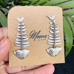 Machli silver earrings - 925 Silver Jewellery Meera Jaipur
