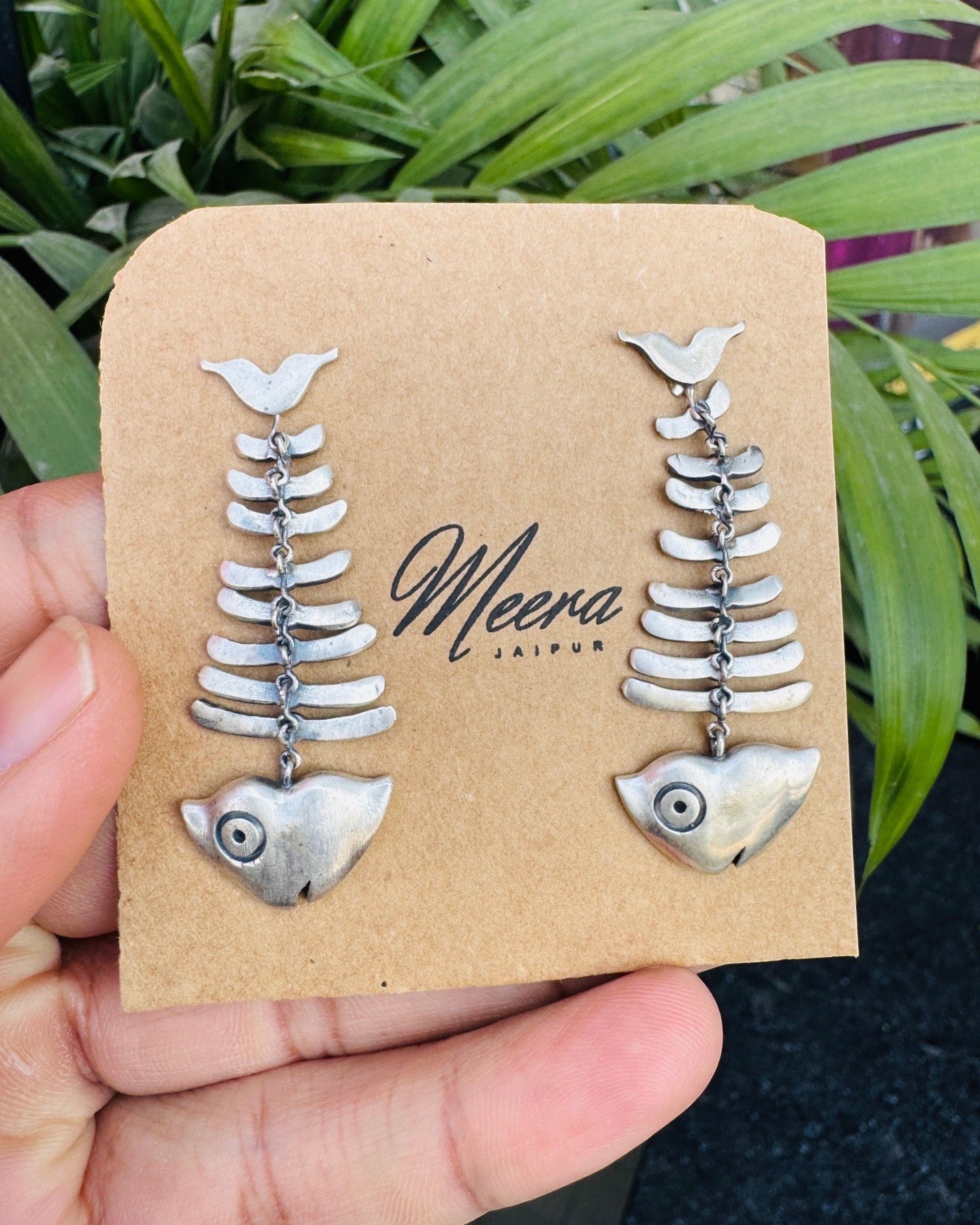 Machli silver earrings - 925 Silver Jewellery Meera Jaipur