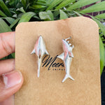 Shark silver earrings studs - 925 Silver Jewellery Meera Jaipur