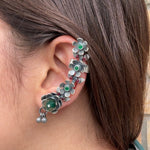 Phool Earring Cuff - 925 Silver Jewellery Meera Jaipur
