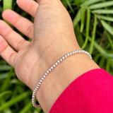 Infinity Charm Beaded Silver Bracelet