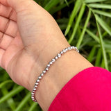 Sparkle Dot Chain Silver Bracelet