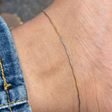 Wavy Silver Anklet