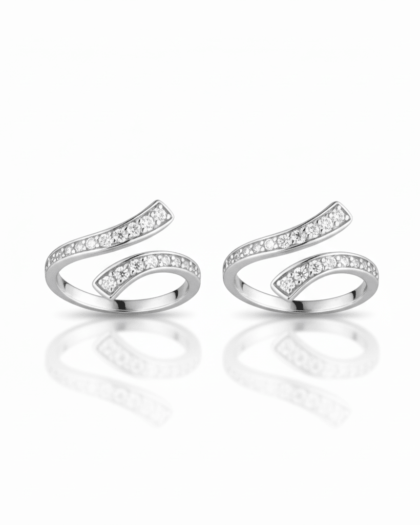 Infinity Glow Toe Ring - 925 Silver Jewellery Meera Jaipur