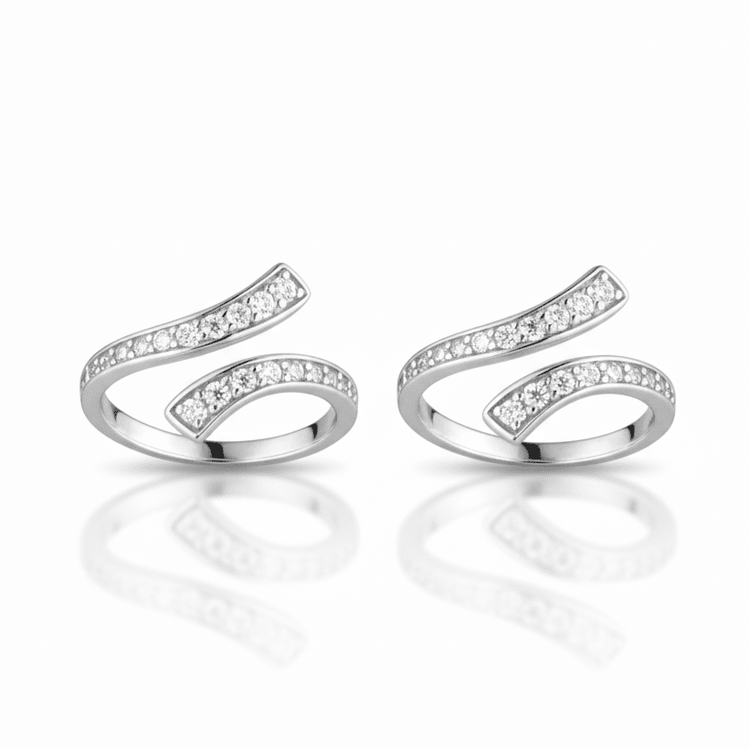 Infinity Glow Toe Ring - 925 Silver Jewellery Meera Jaipur