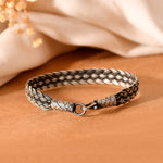 Interweave Silver Bracelet - 925 Silver Jewellery Meera Jaipur