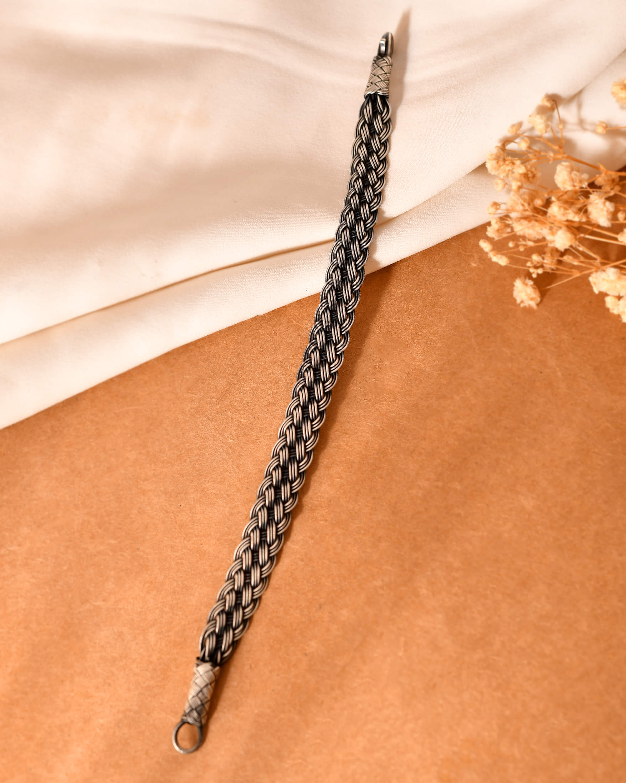 Interweave Silver Bracelet - 925 Silver Jewellery Meera Jaipur