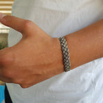 Interweave Silver Bracelet - 925 Silver Jewellery Meera Jaipur