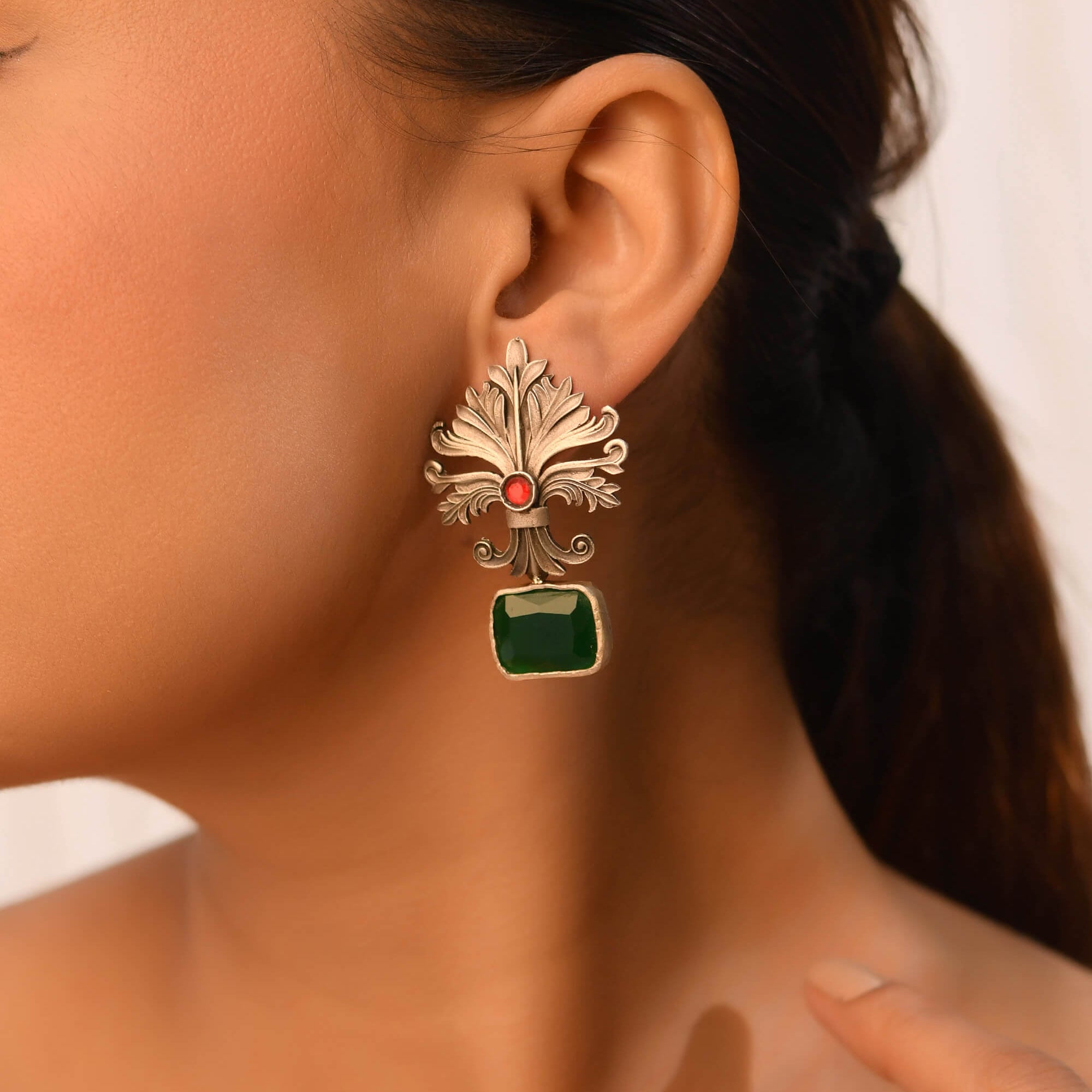 Ishika Silver Earrings 925 sterling silver meera jaipur