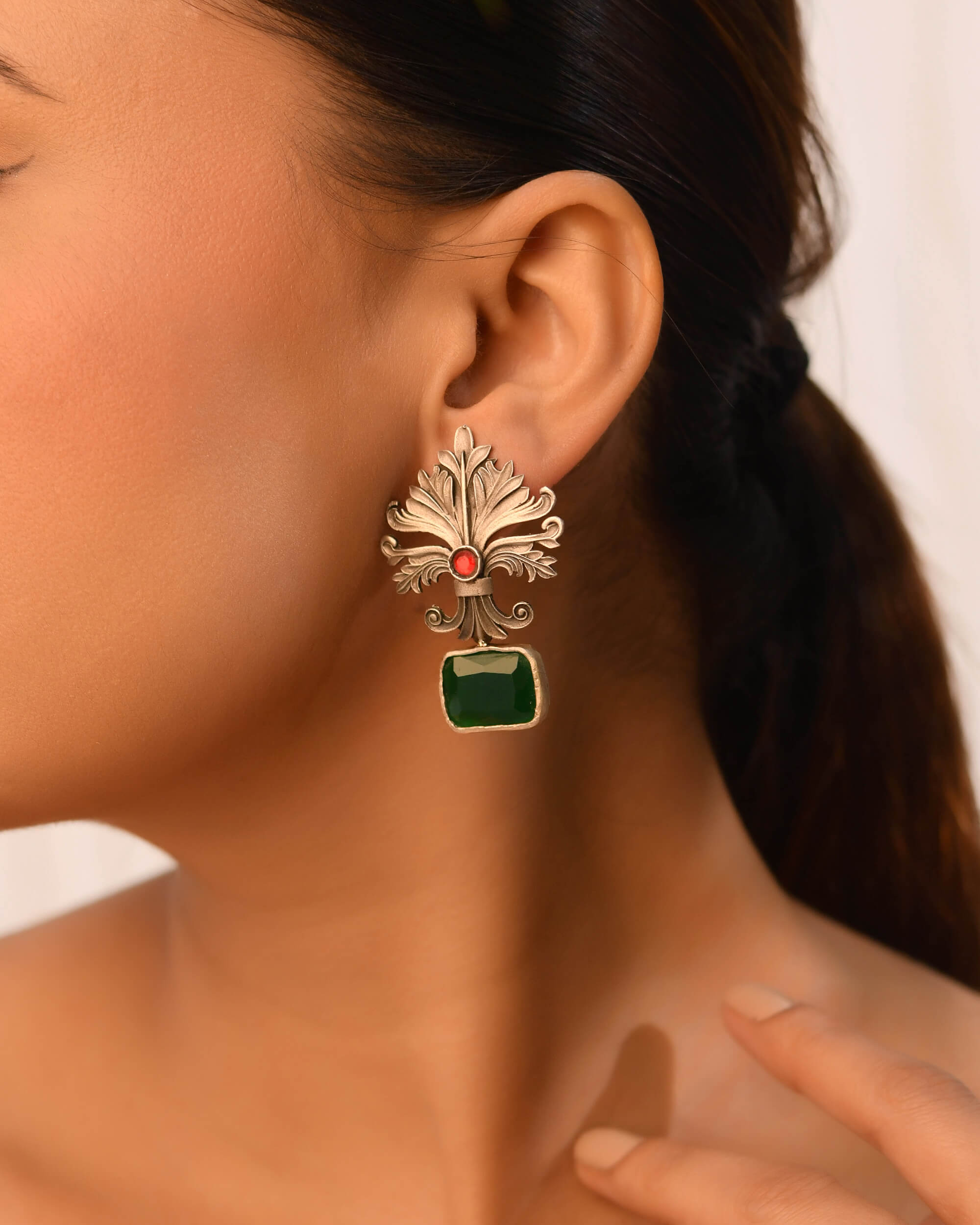 Ishika Silver Earrings 925 sterling silver meera jaipur