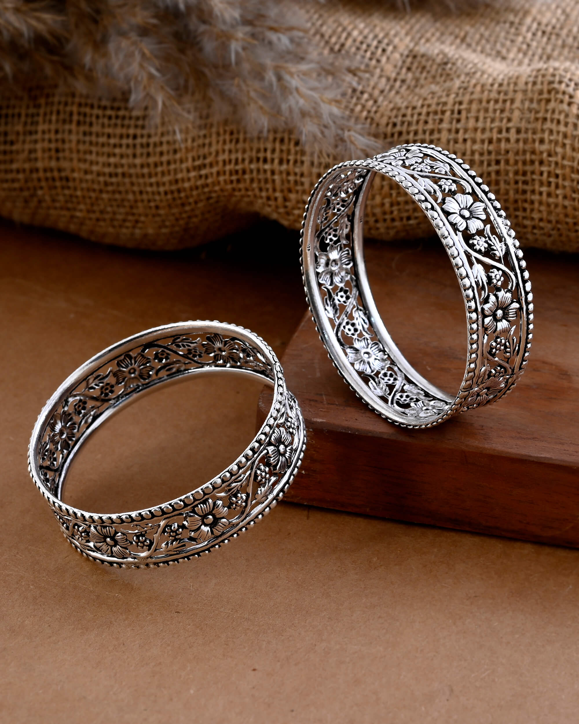 Juhi Silver Bangle - 925 Silver Jewellery Meera Jaipur