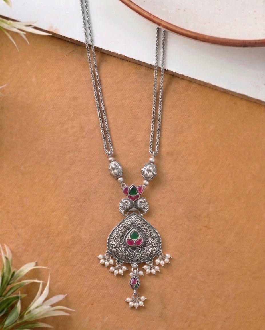 Kamal Necklace 925 sterling silver meera jaipur1