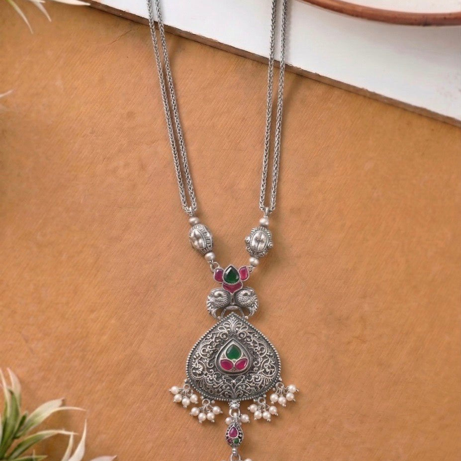 Kamal Necklace 925 sterling silver meera jaipur1