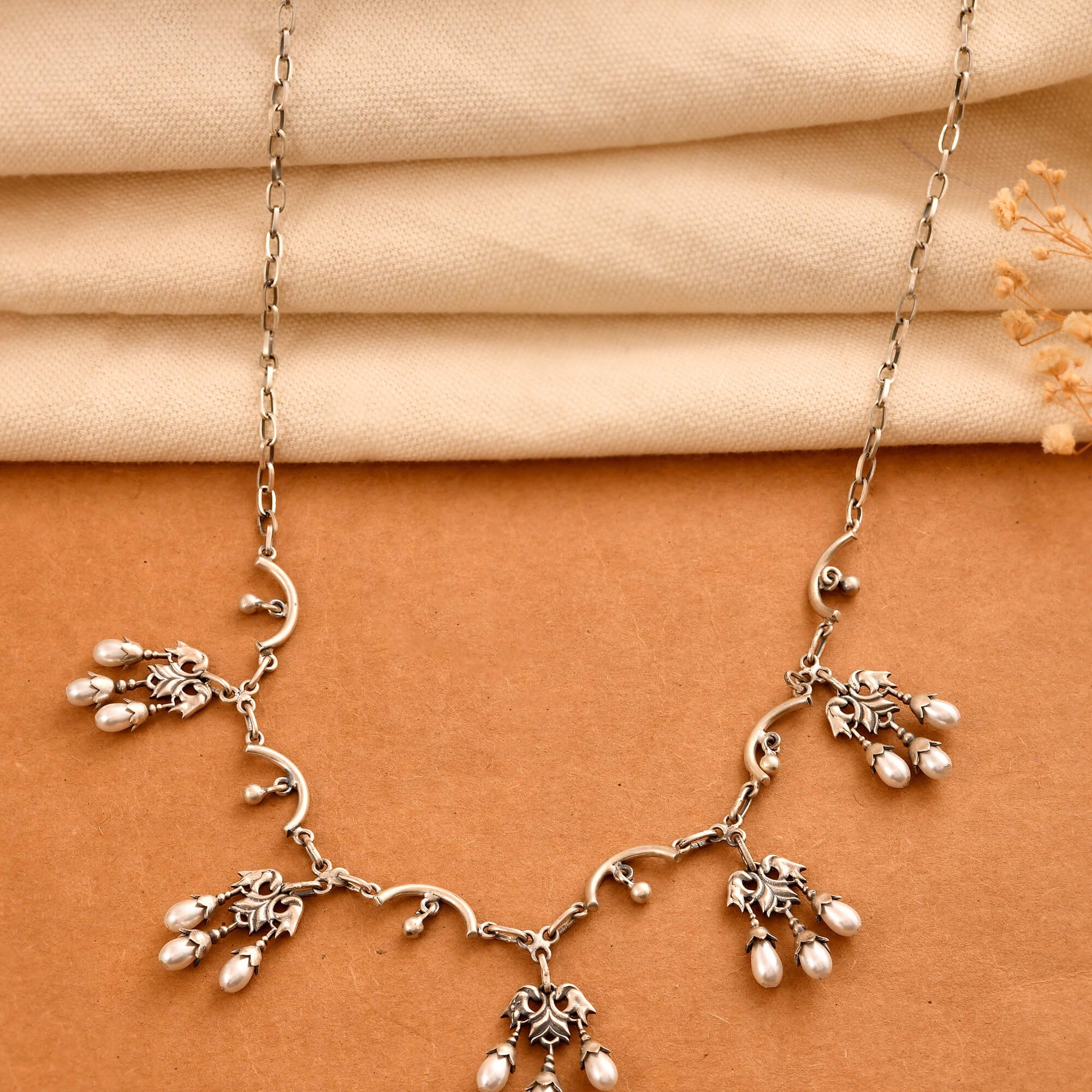 Kanika Silver Necklace - 925 Silver Jewellery Meera Jaipur